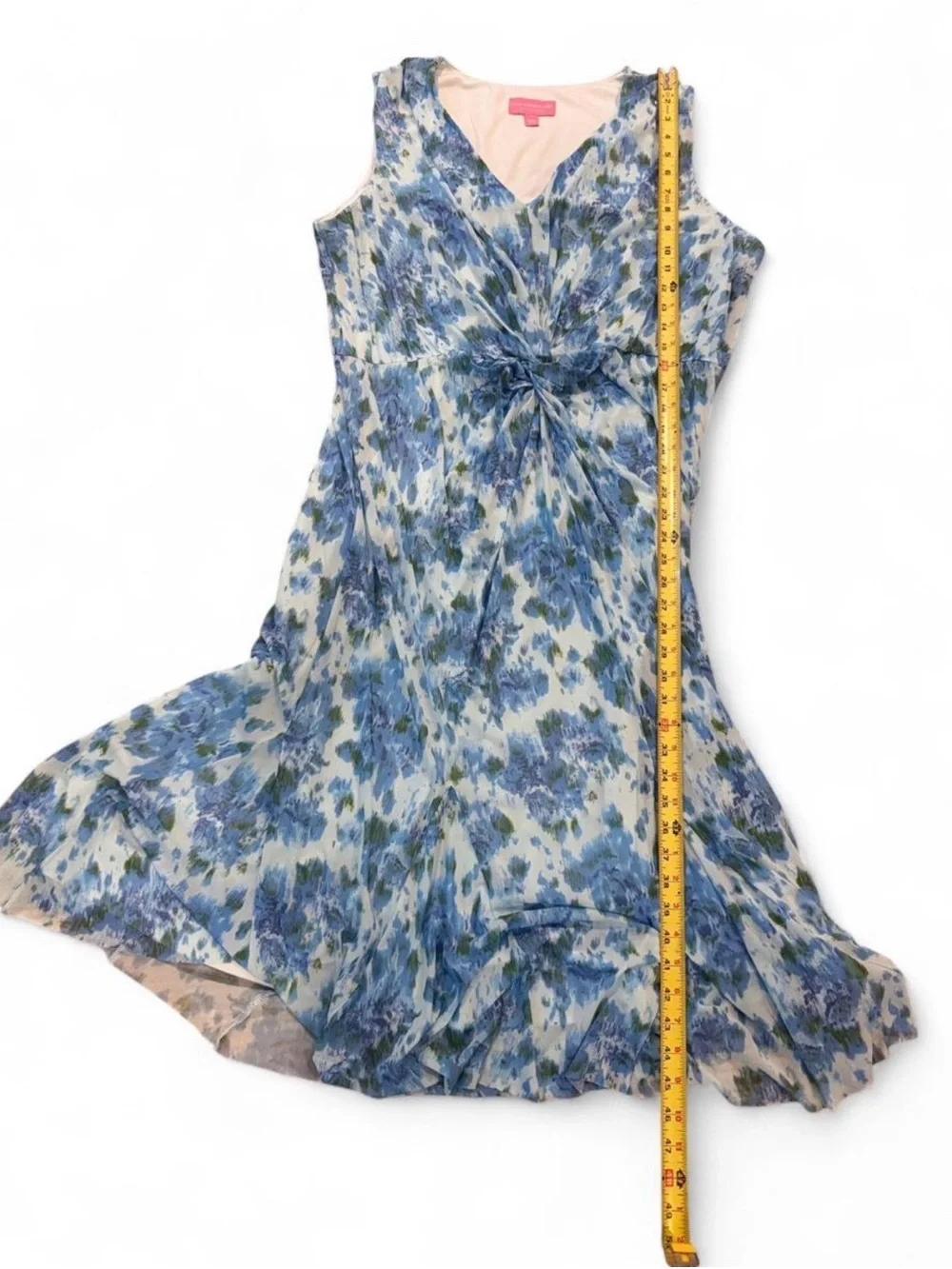 Isaac Mizrahi Live! Floral Twist-Front Sleeveless Midi Dress XL Feminine Summer - Picture 6 of 9